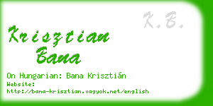 krisztian bana business card